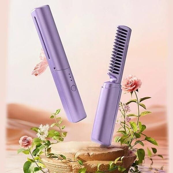 💇Rechargeable Hot Comb Hair Straightener✨