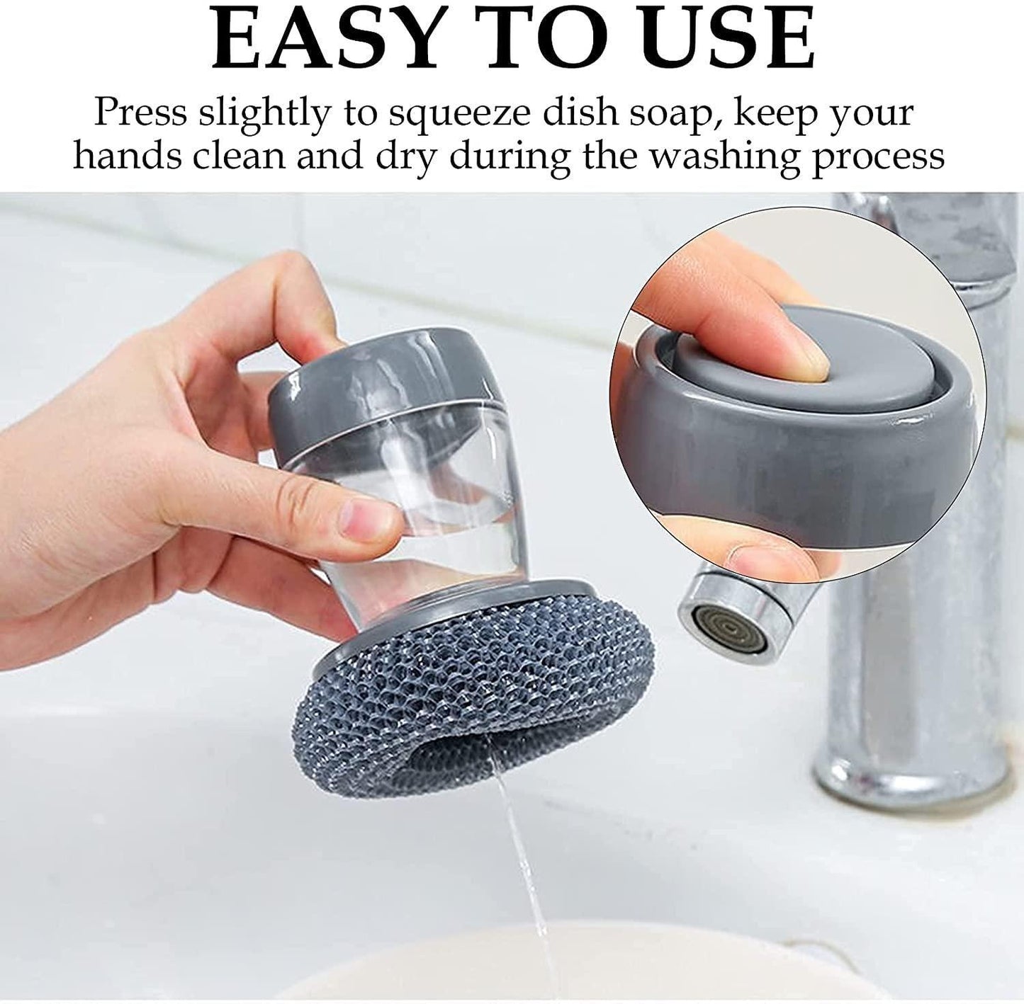 ✨ Kitchen Soap Dispensing Palm Brush (Pack of 2)🧽