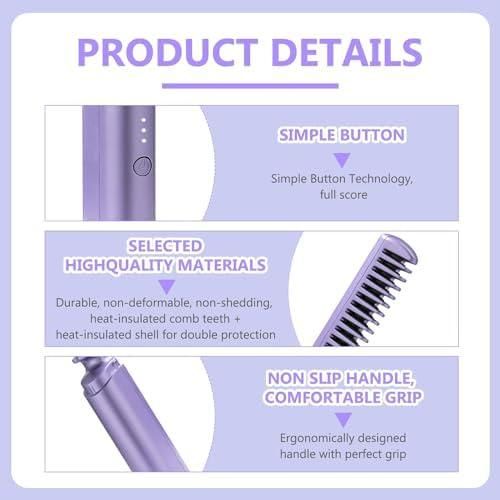 💇Rechargeable Hot Comb Hair Straightener✨