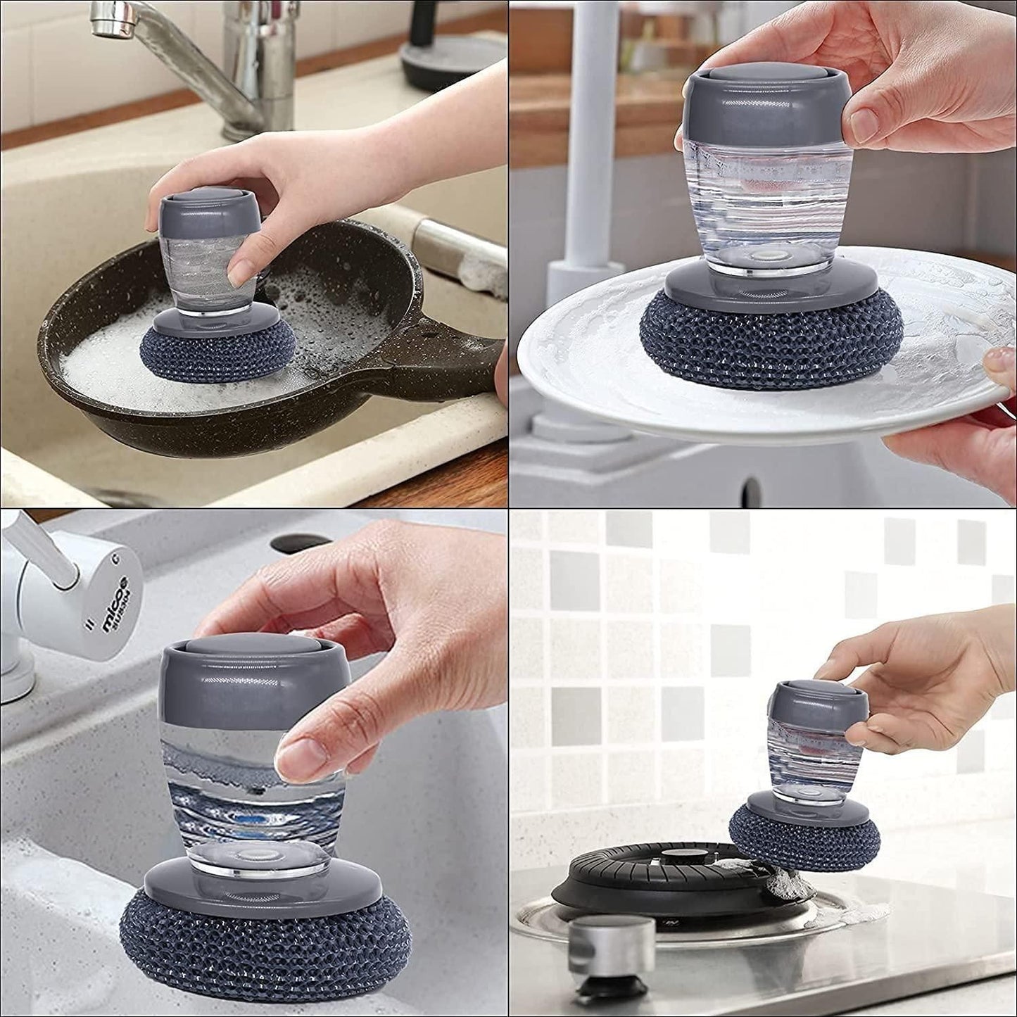 ✨ Kitchen Soap Dispensing Palm Brush (Pack of 2)🧽