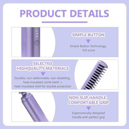 💇Rechargeable Hot Comb Hair Straightener✨